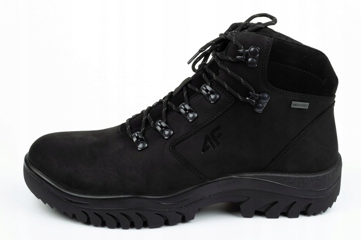 Czarne Buty 4F Trekkingowe Skórzane Nieprzemakalne OBMH258 21S R-46
