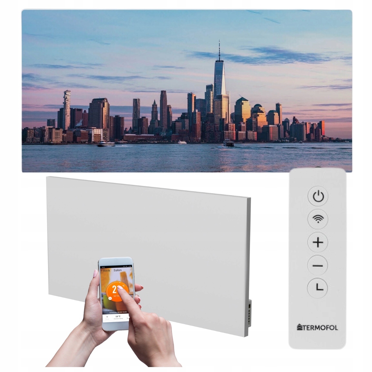 Infračervený obrazový ohrievač 700 W 120 x 60 cm WiFi