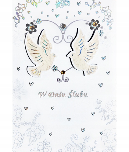 

Kartka na ślub Pamiątka ślubna z życzeniami M575