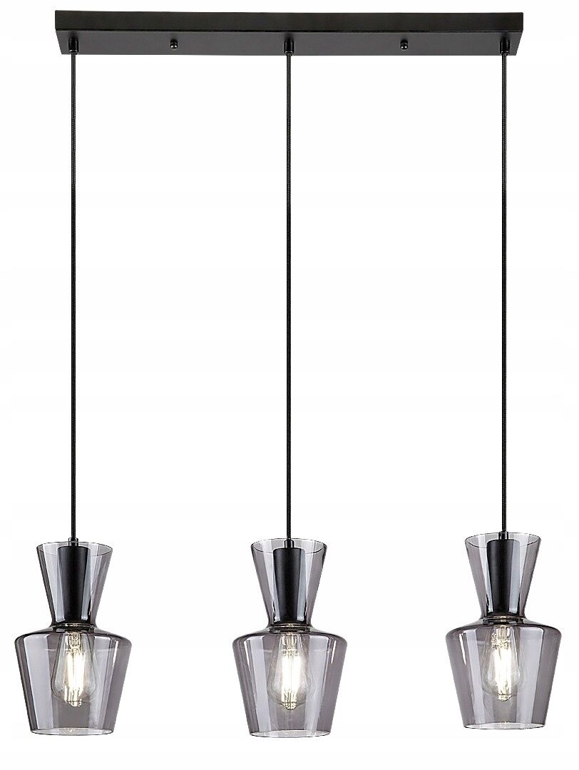 Závěsná lampa E27 3x60W černá matná 72163 Abra Rabalux