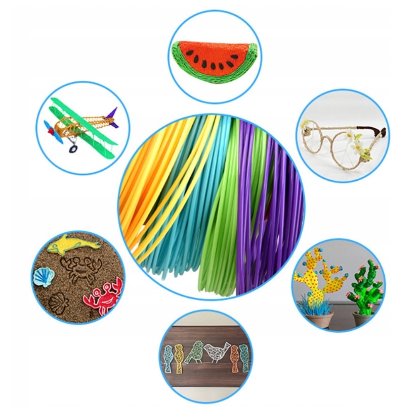 NIEBIESKI DŁUGOPIS 3D PEN DLA DZIECI DRUKARKA DUŻY ZESTAW + WKŁADY 200 M Rodzaj długopis 3D