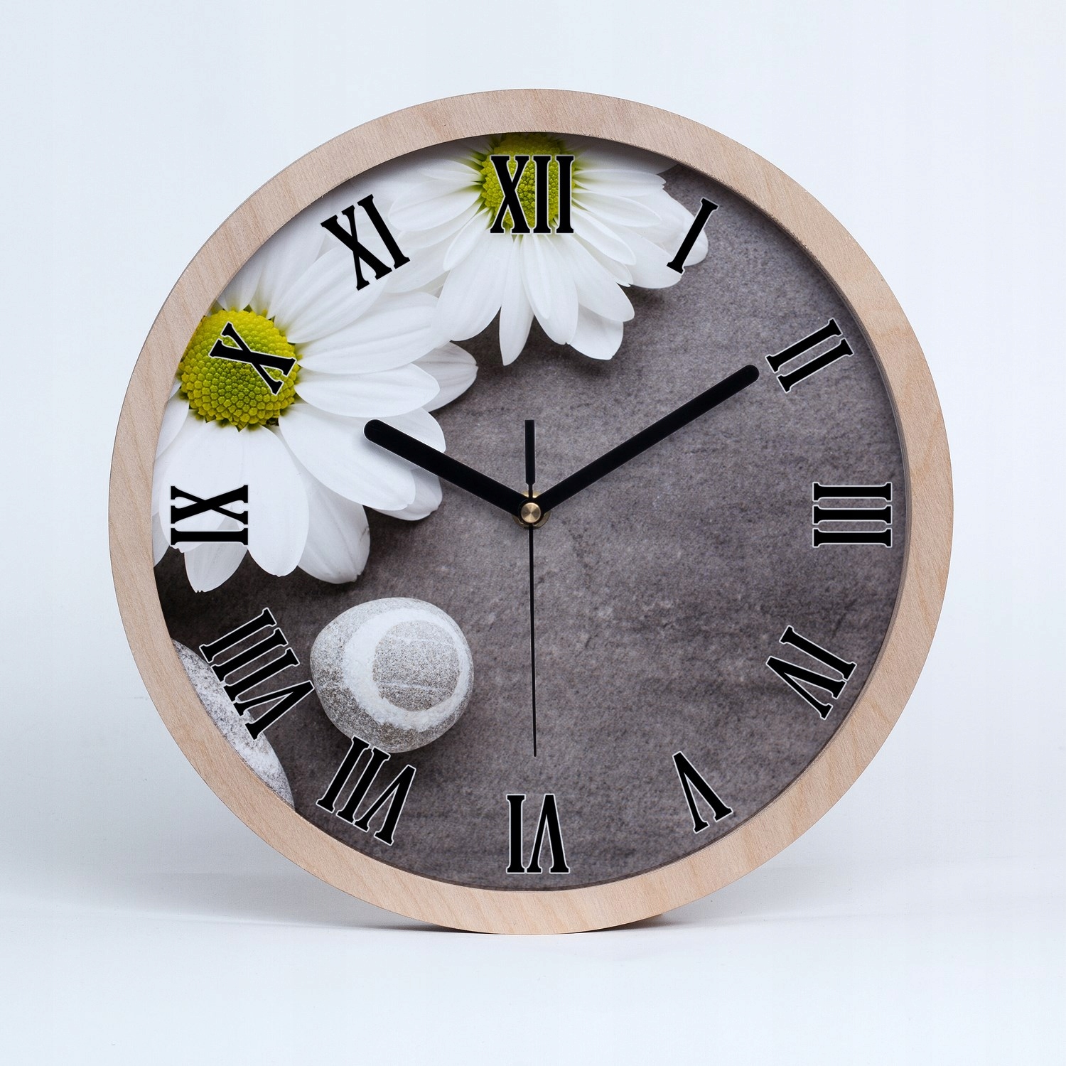Kuchyňské nástěnné hodiny římské gerbera, průměr 20 cm
