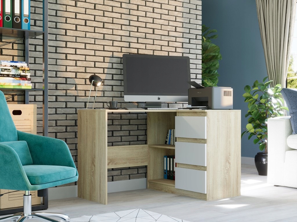 MEBLE BIURKO NAROŻNE KOMPUTER PRAWE Sonom MIX N-4P