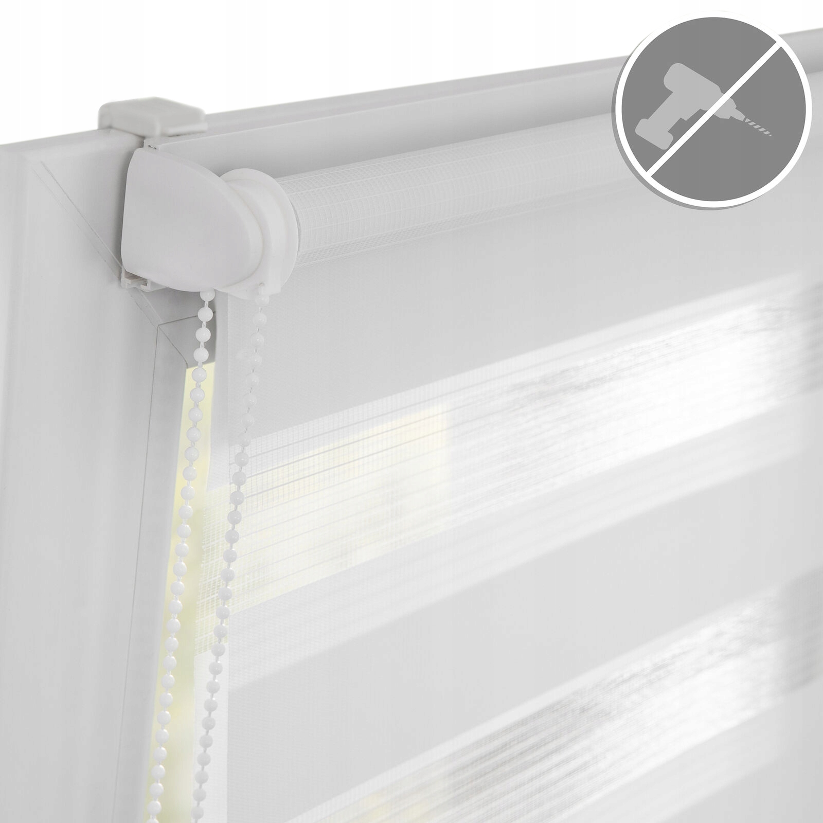 ROLETA ŻALUZJA DZIEŃ NOC NAPINACZ 100x175 cm BIAŁA Kolor biały