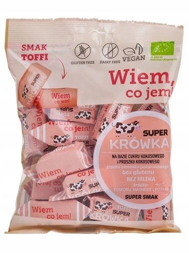 Levně 4x Kravička Bonbóny Krówki s příchutí toffi bezlepkové Bio 150 g