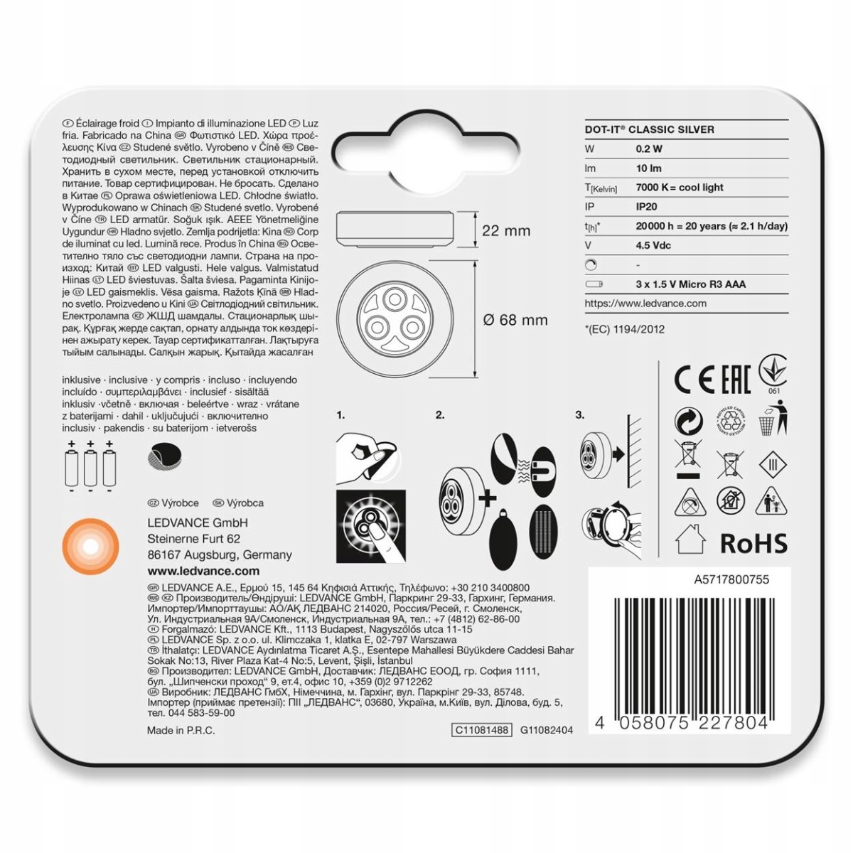 Lampka PODSZAFKOWA DOT-it MEBLOWA LED LEDVANCE Kolekcja 5463456