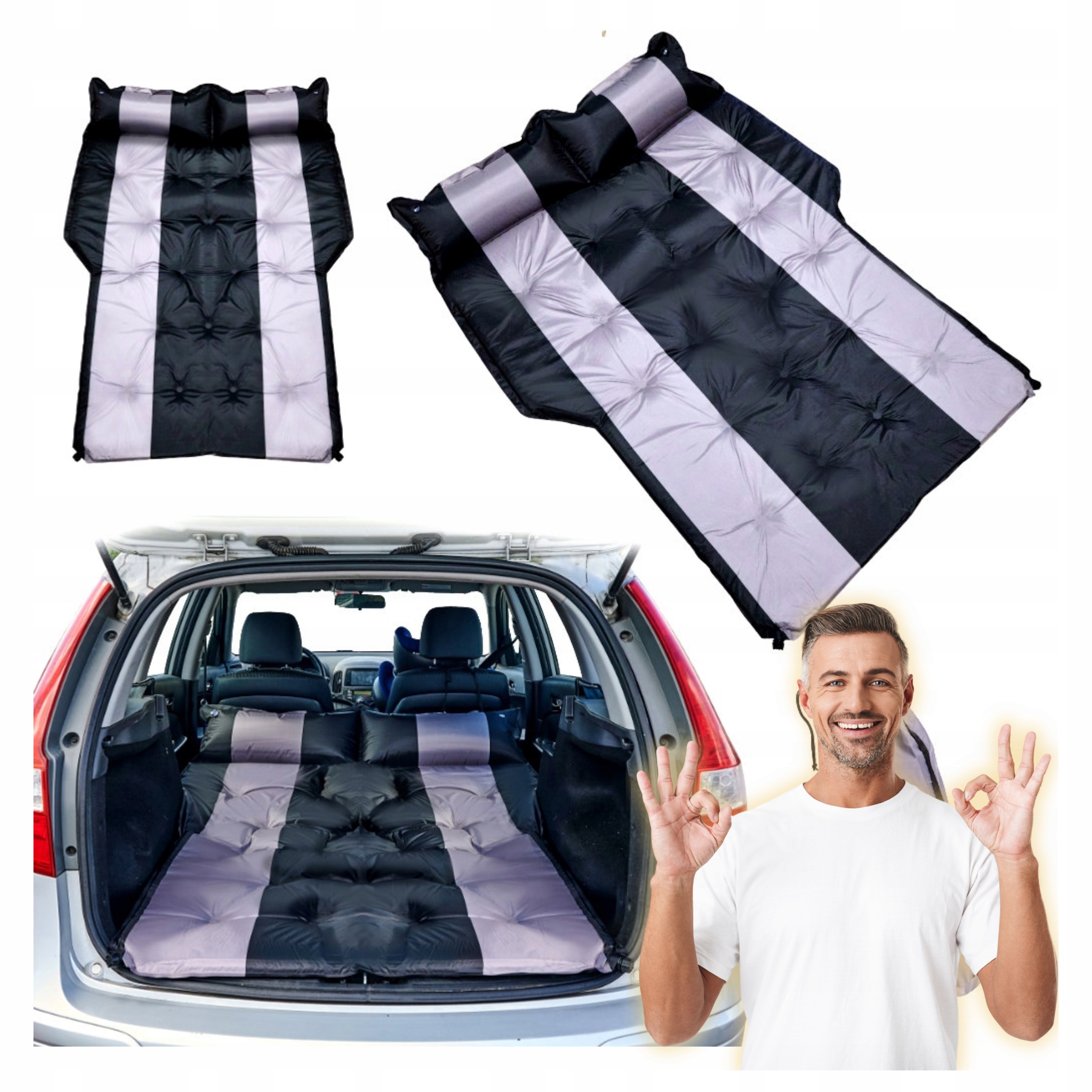 Matrace do auta na spaní Dvoulůžková postel 184 x 131 cm