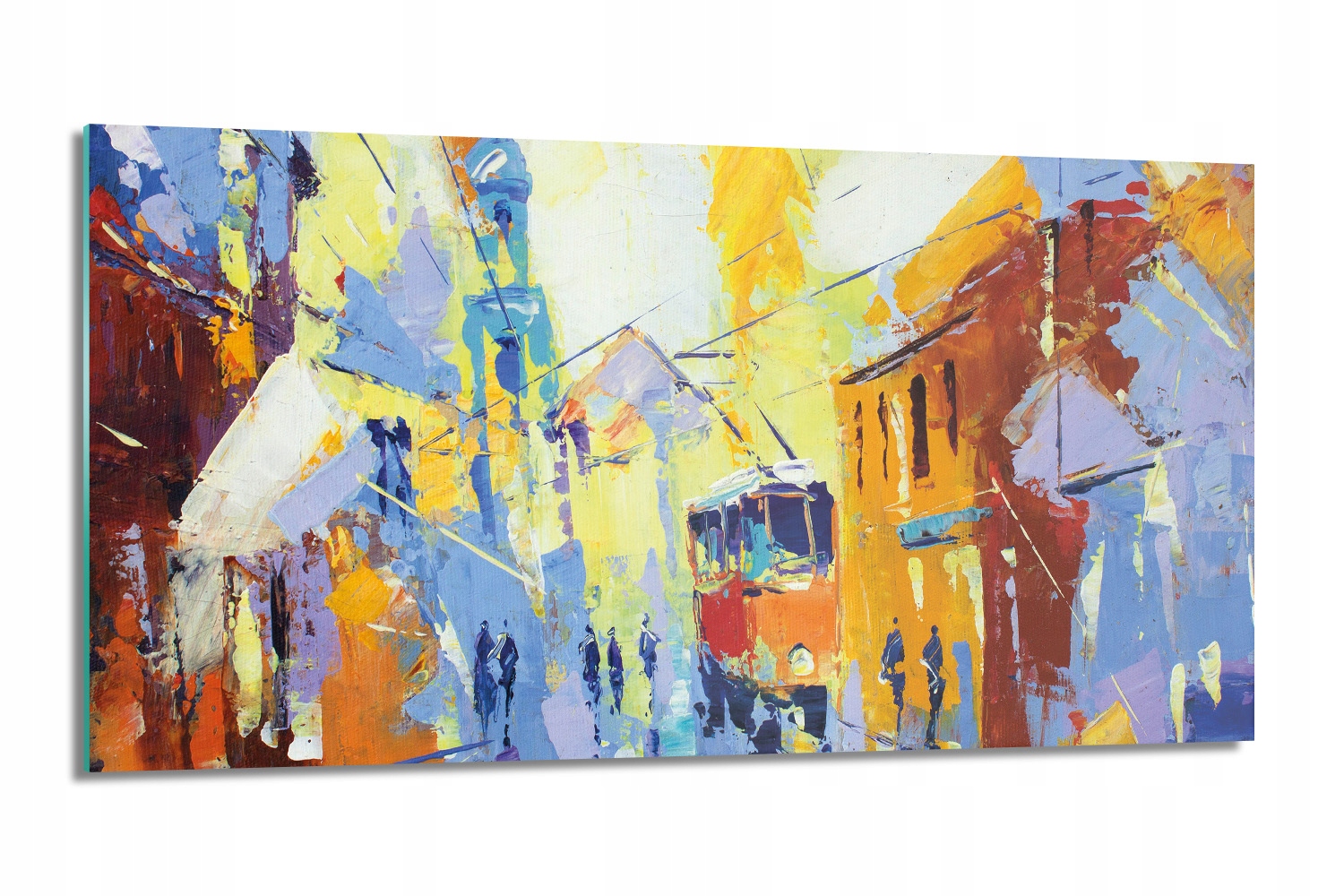 kuchynský panel na stenu Ulica farby plátno 100x50