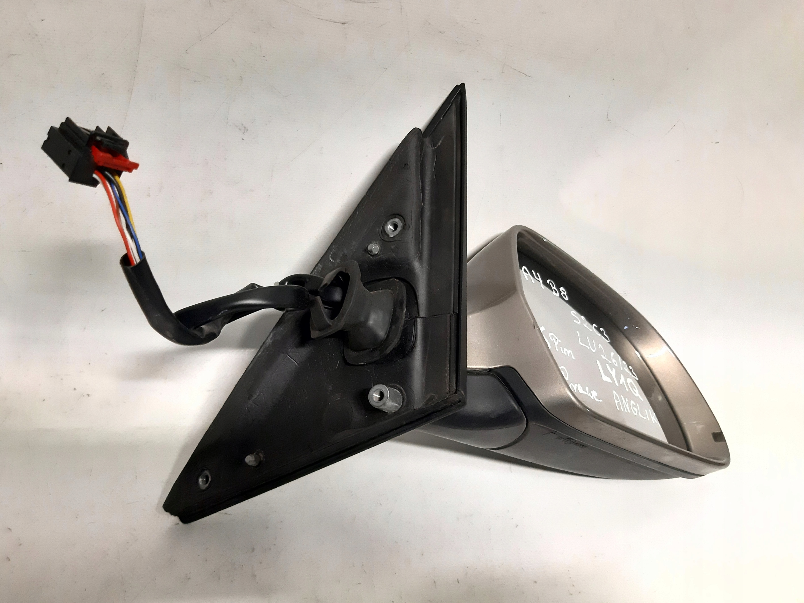 AUDI A4 B8 mirror right LY1Q ANGLIK UK 6 PIN