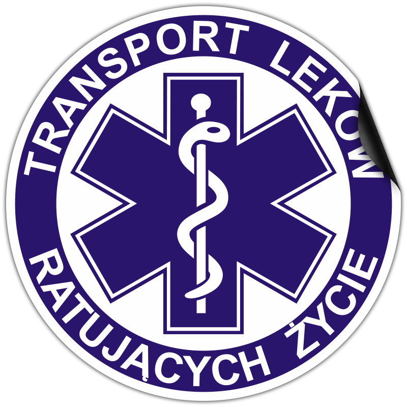 20 Magnes na Samochód Transport Leków Ratujących Życie Naklejka Magnetyczna