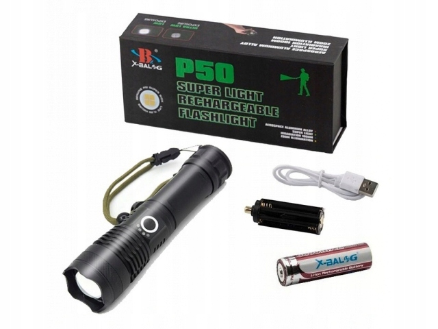 LATARKA TAKTYCZNA P50 ZOOM AKUMULATOR LED