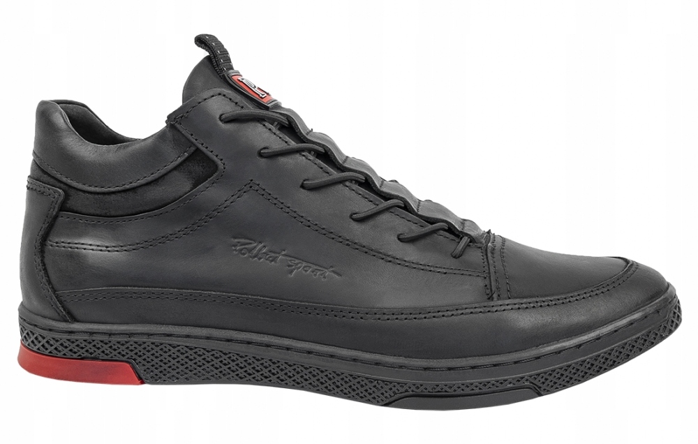 Buty Zimowe Skórzane Ocieplone K25 Czarny 42