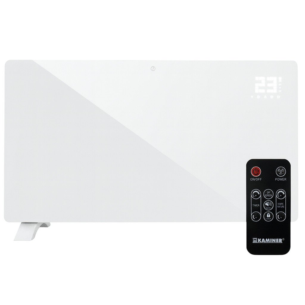 Kaminer 26573 Chytrý skleněný konvektor s WiFi, 2500 W, bílá