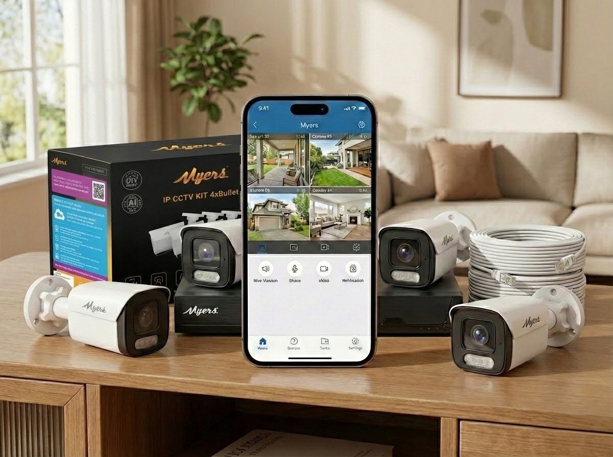 Poe kit Myers 8CH Ip Kit 5MP 4xBullet
