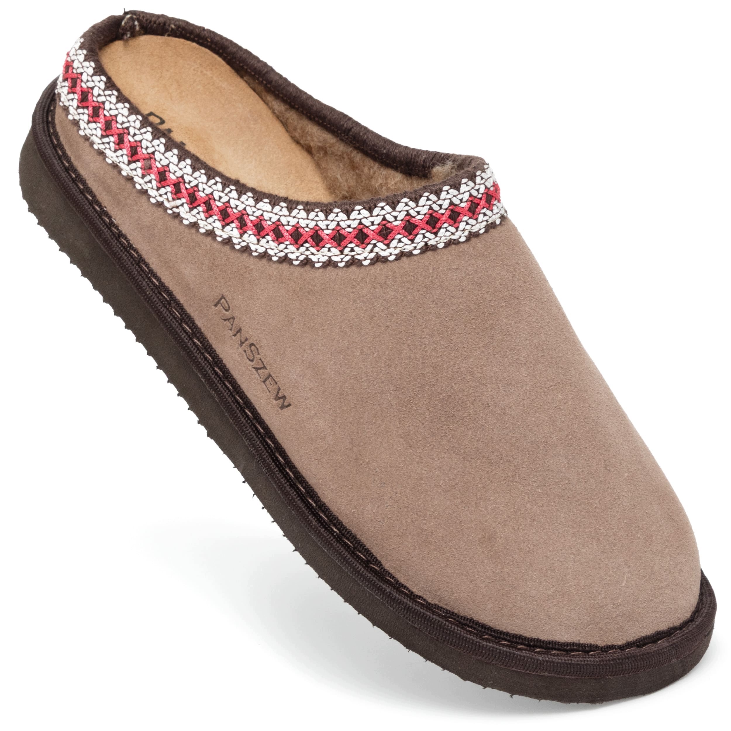Teplé Pantofle Vlněné pantofle Folkline Mocha PanSzew