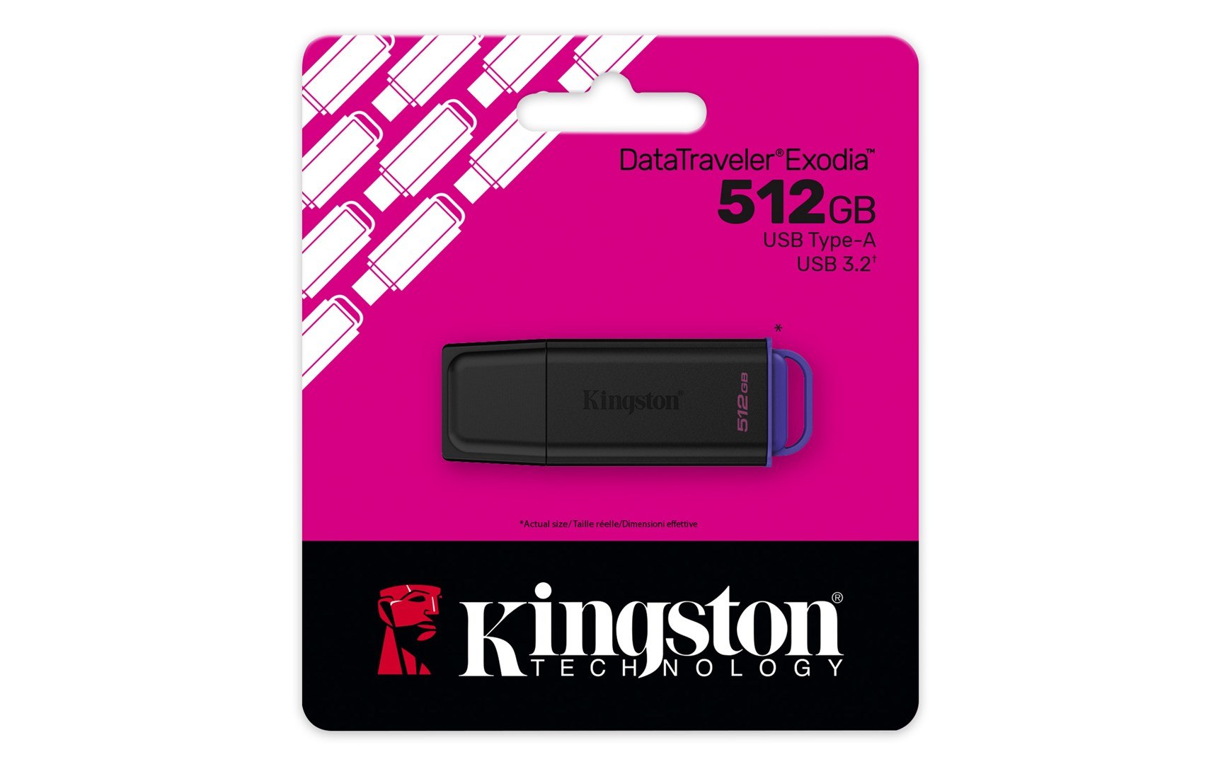 KINGSTON 512GB Portable USB 3.2 Gen 1 DataTraveler Exodia Black/Purple — 6