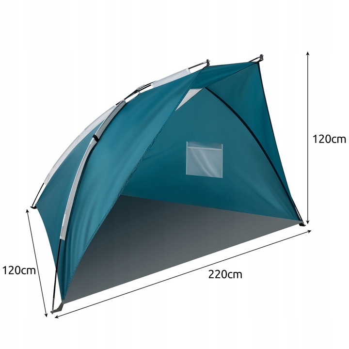 Duży Namiot Plażowy Ogrodowy na Plażę do Ogrodu 220 cm x 1,2 m x 120 cm