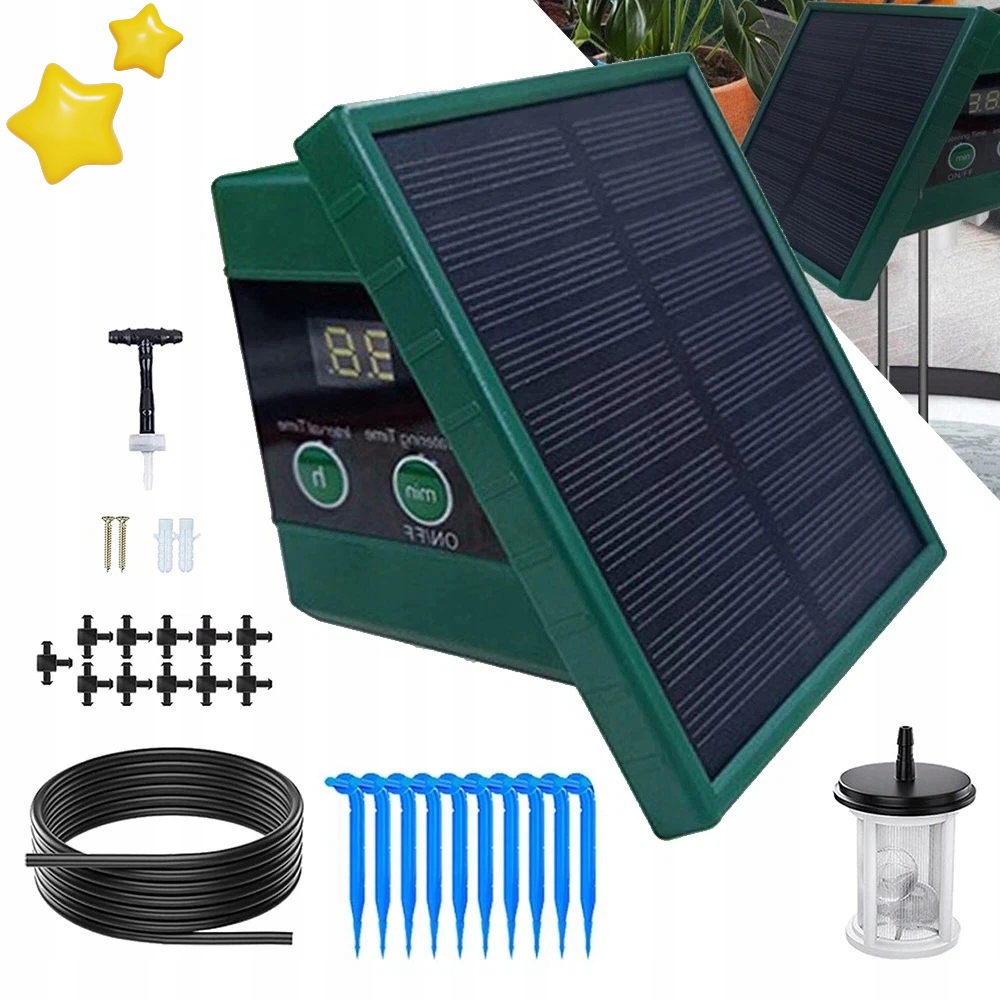 Solární Automatický Zavlažovač S Alarmem Pro Zablokované Filtry