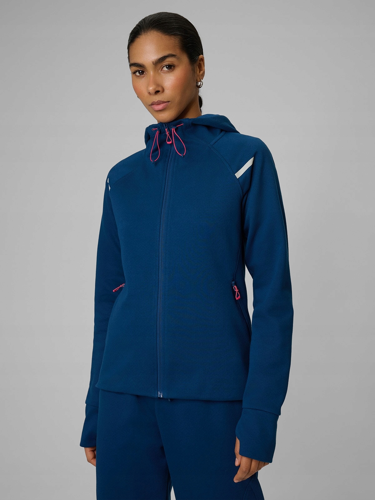 4F Tepláková Mikina Tyrkysová Slim S Kapucí Xs