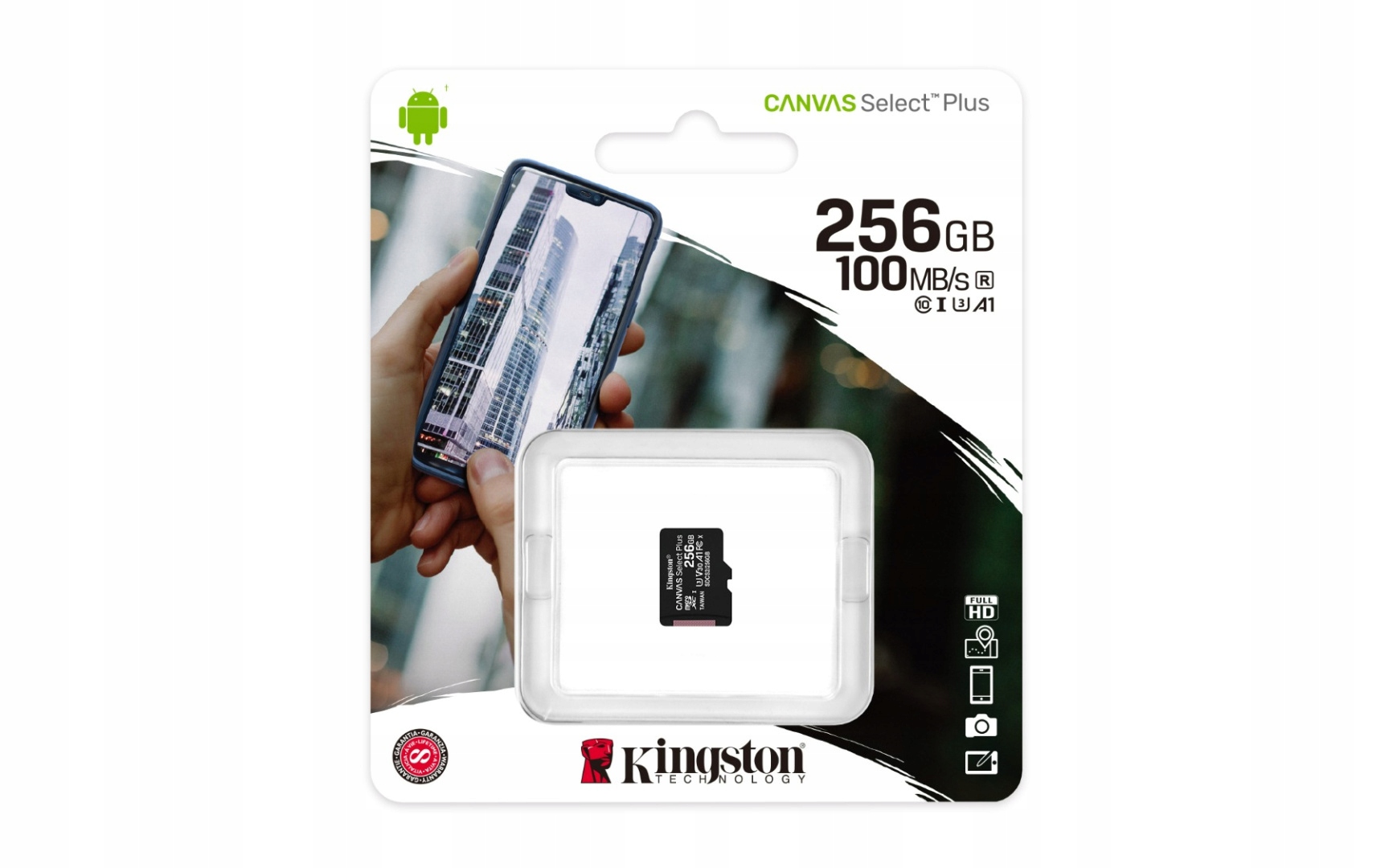 Kingston Karta pamięci microSD 256GB Canvas Select Plus SDCS2/256GBSP Kod producenta SDCS2/256GBSP