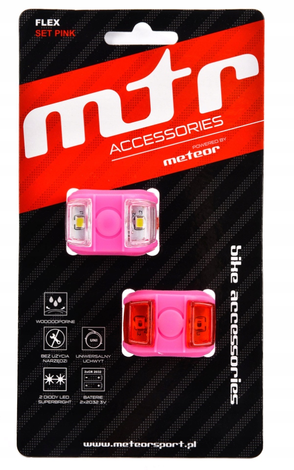 LAMPKA ROWEROWA OŚWIETLENIE DO ROWERU PRZÓD + TYŁ Model DIODY