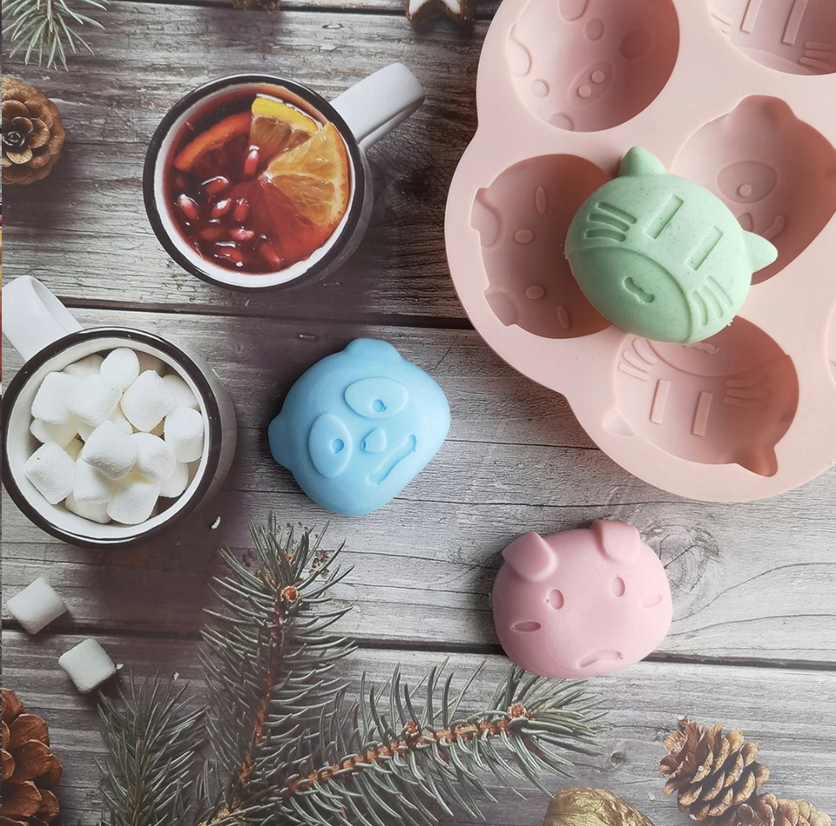 FOREMKA SILIKONOWA FORMA kotki NA CIASTKA FOREMKI Szerokość produktu 21.5 cm