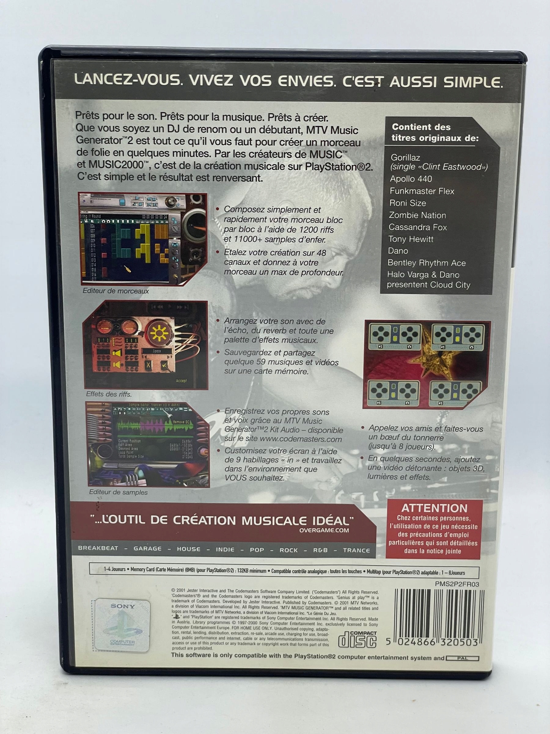 Gra MTV Music Generator 2 PS2 Tematyka pozostałe