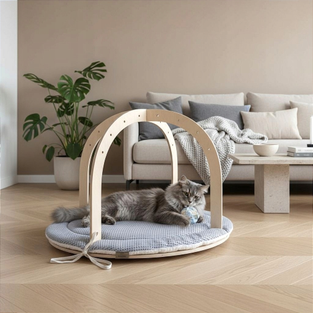 Pražské Dětské hřiště pro kočky 85x55 Arena Giant Výběr Barev překližka Natural