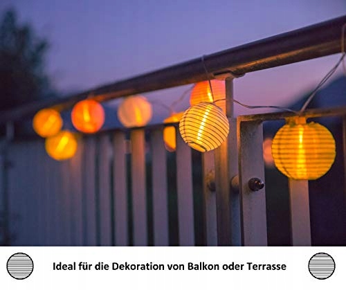 COZYHOME Lampiony LED 7m 8 Trybów Timer Ciepłe Białe Na Zewnątrz — miniatura 4