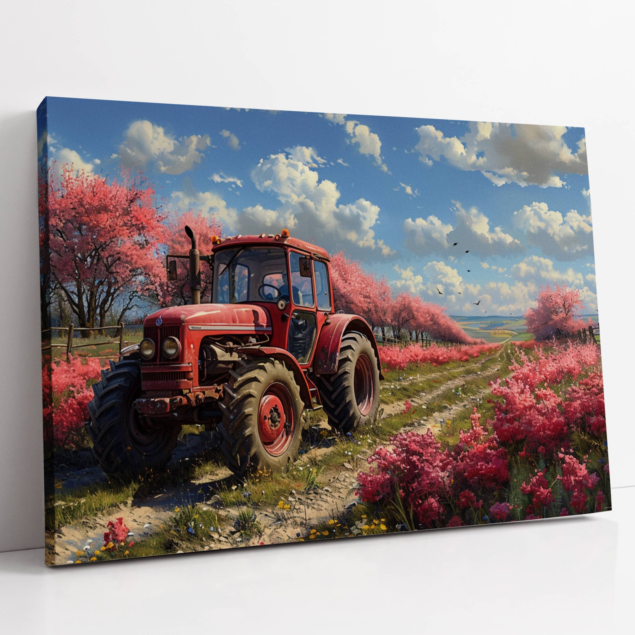 Obraz na plátně Jarní den na Polské vesnici v domě kuchyňského pokoje 120x80