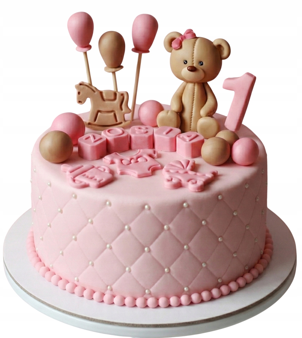 Levně Sada B Hnědý medvídek s doplňky Cukrové figurky na dort Ráček/Baby shower