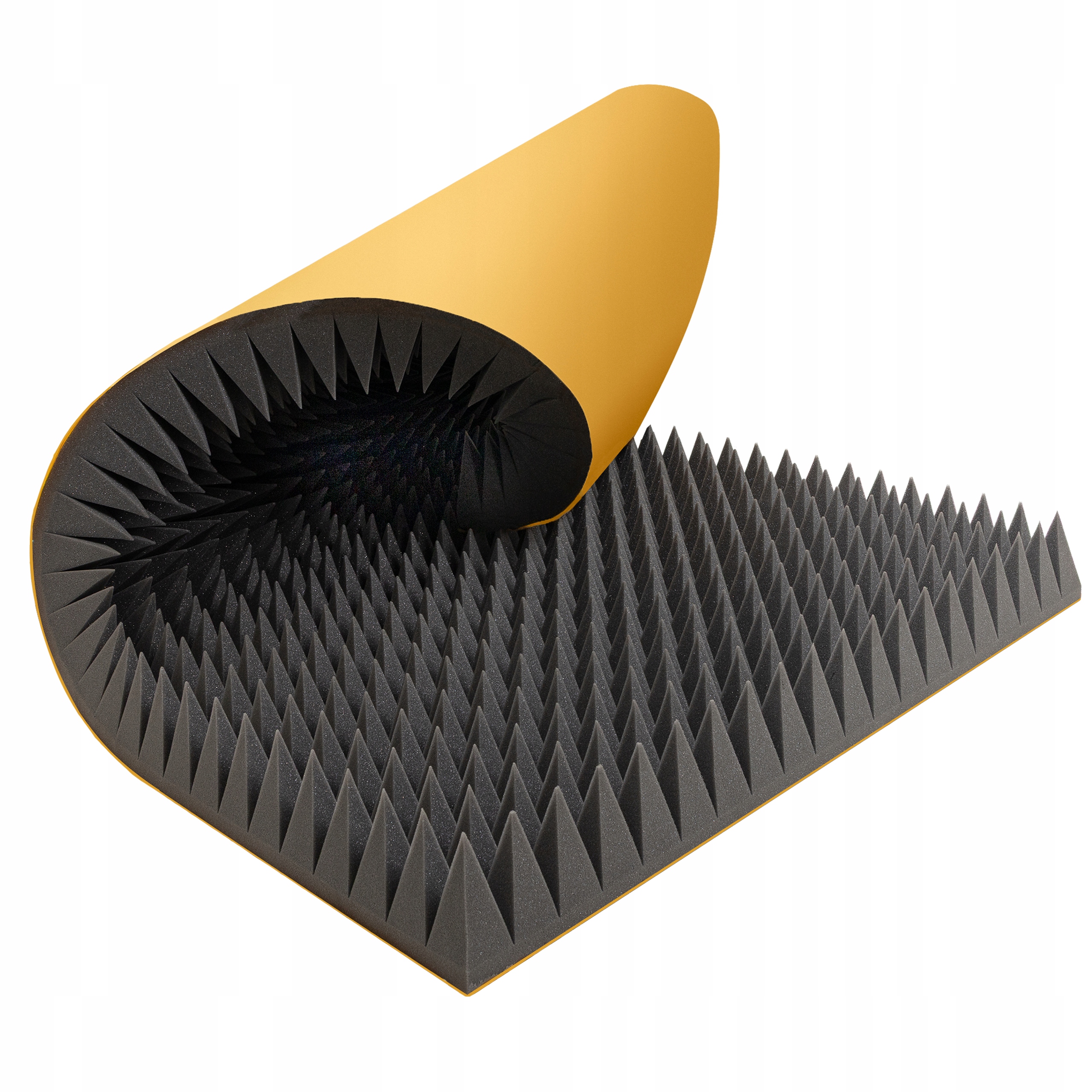 Piramidka akustická zvukotěsná pěnová deska 100 x 200 cm, tloušťka 12 cm, šedá