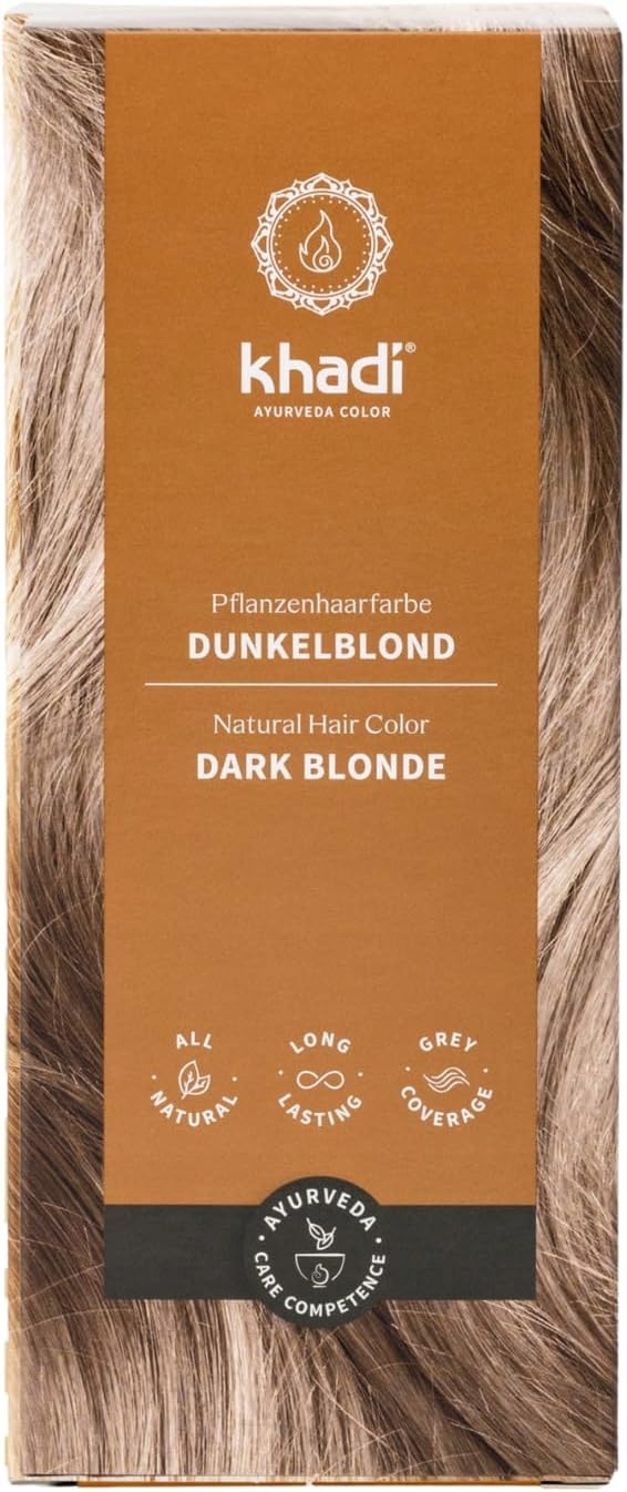 Khadi Rostlinná Barva Na Vlasy Tmavě Blond 100 G