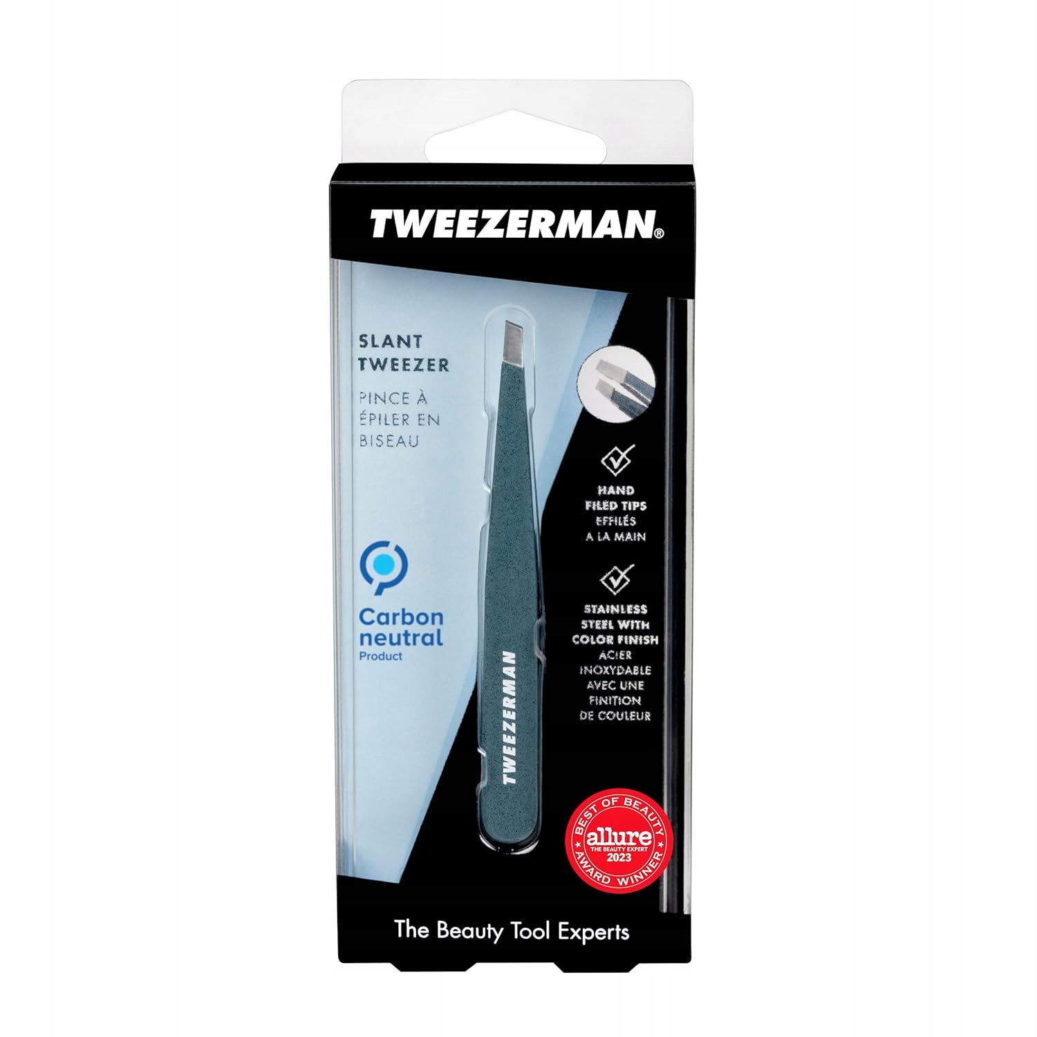 Tweezerman skośna pęseta do brwi 1230-NCR Blue