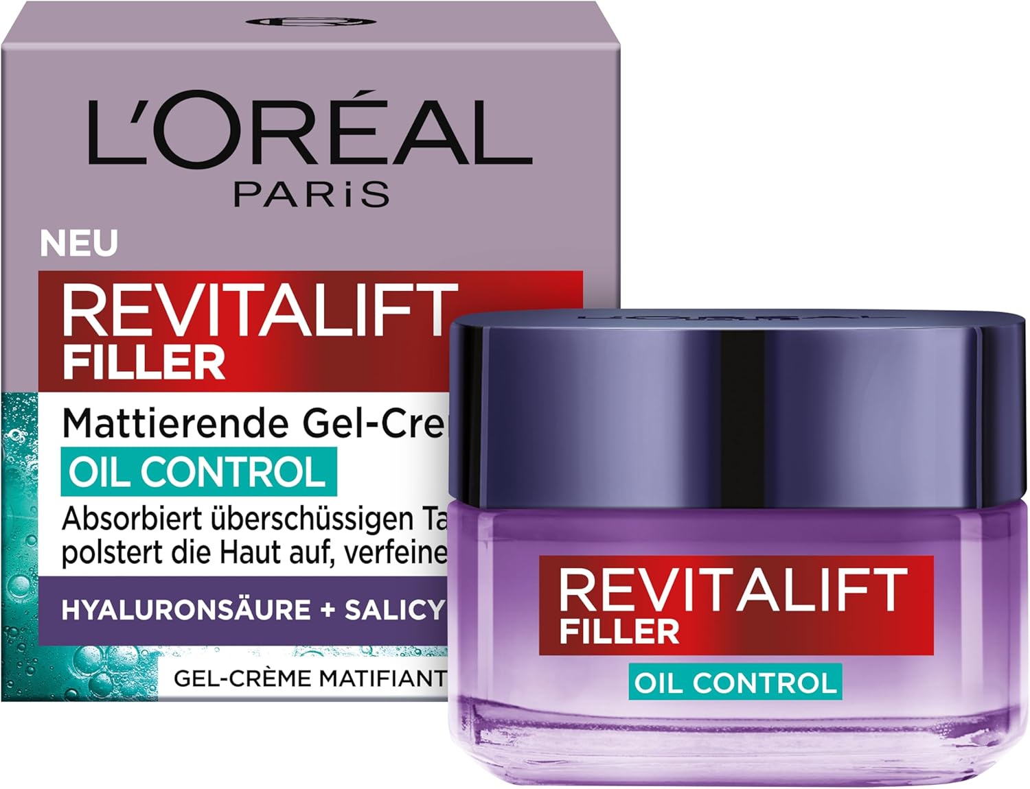 L'Oreal Paris Revitalift Filler matující krém Ha kyselina salicylová 50 ml