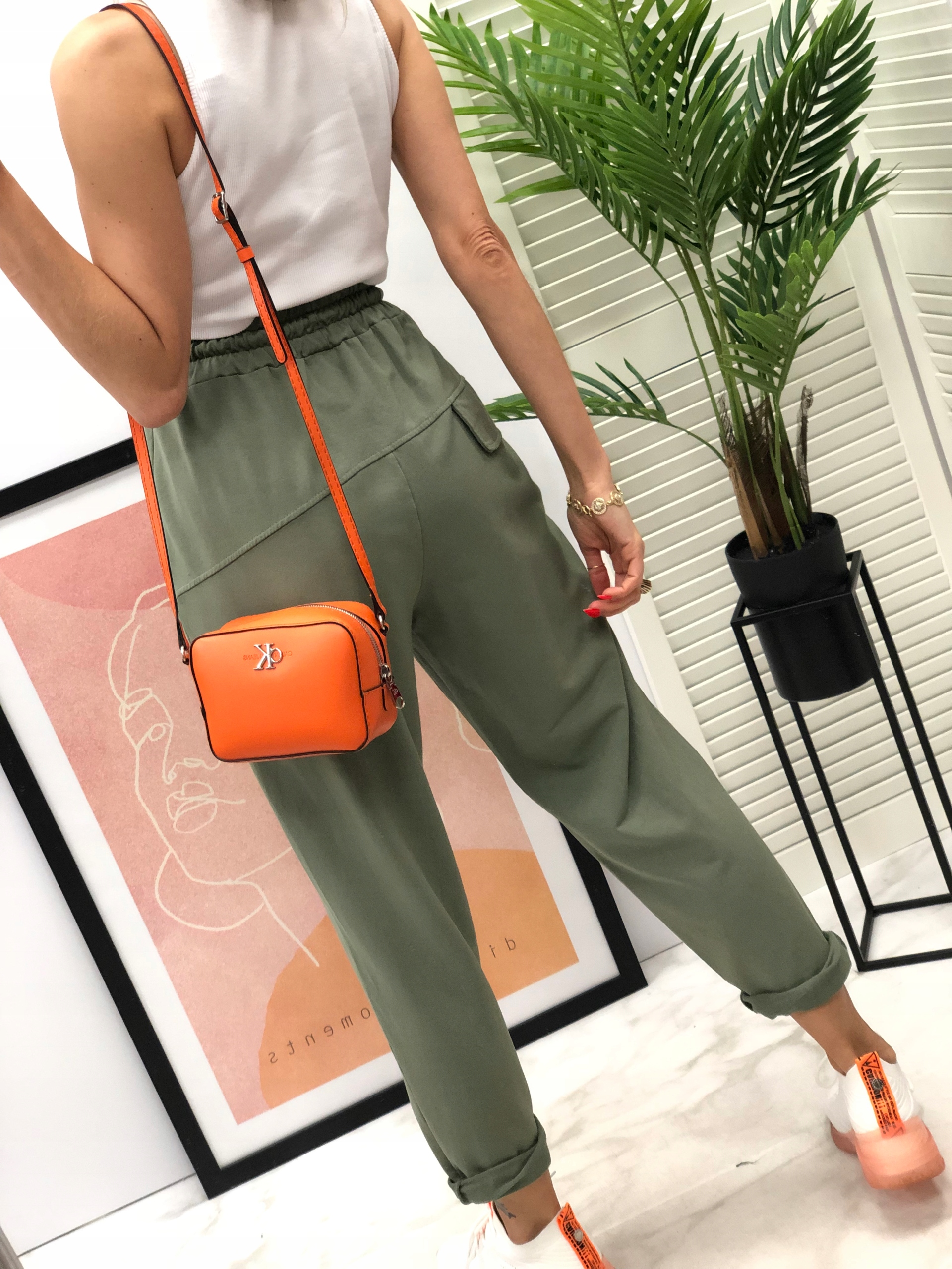 WIYA ITALY SPODNIE DRESOWE khaki MILITARE new model 2024 Odcień khaki