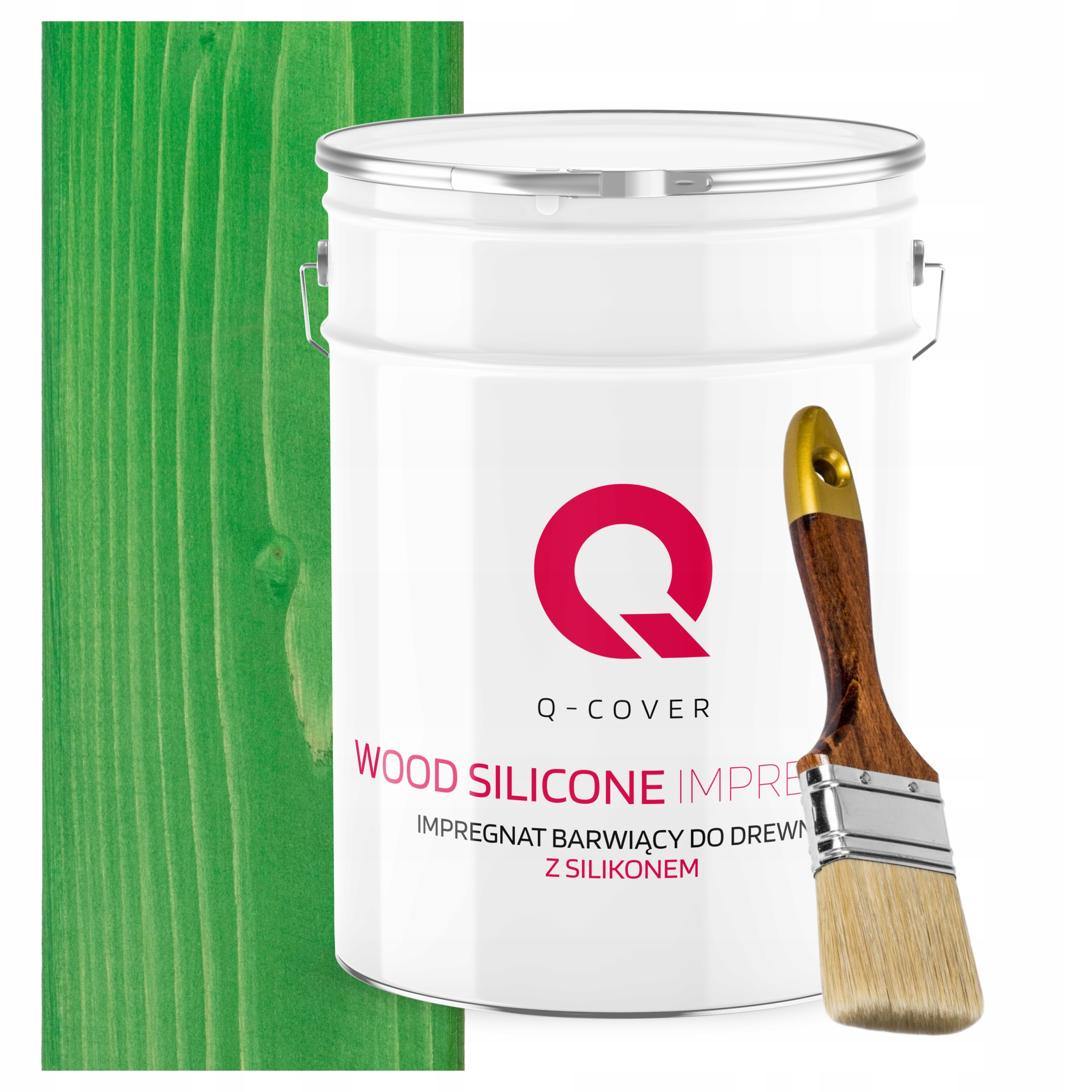 Impregnácia Na Drevo Farba S Ochranným Silikónom Farba Mätová Zelená 10 L Zdarma