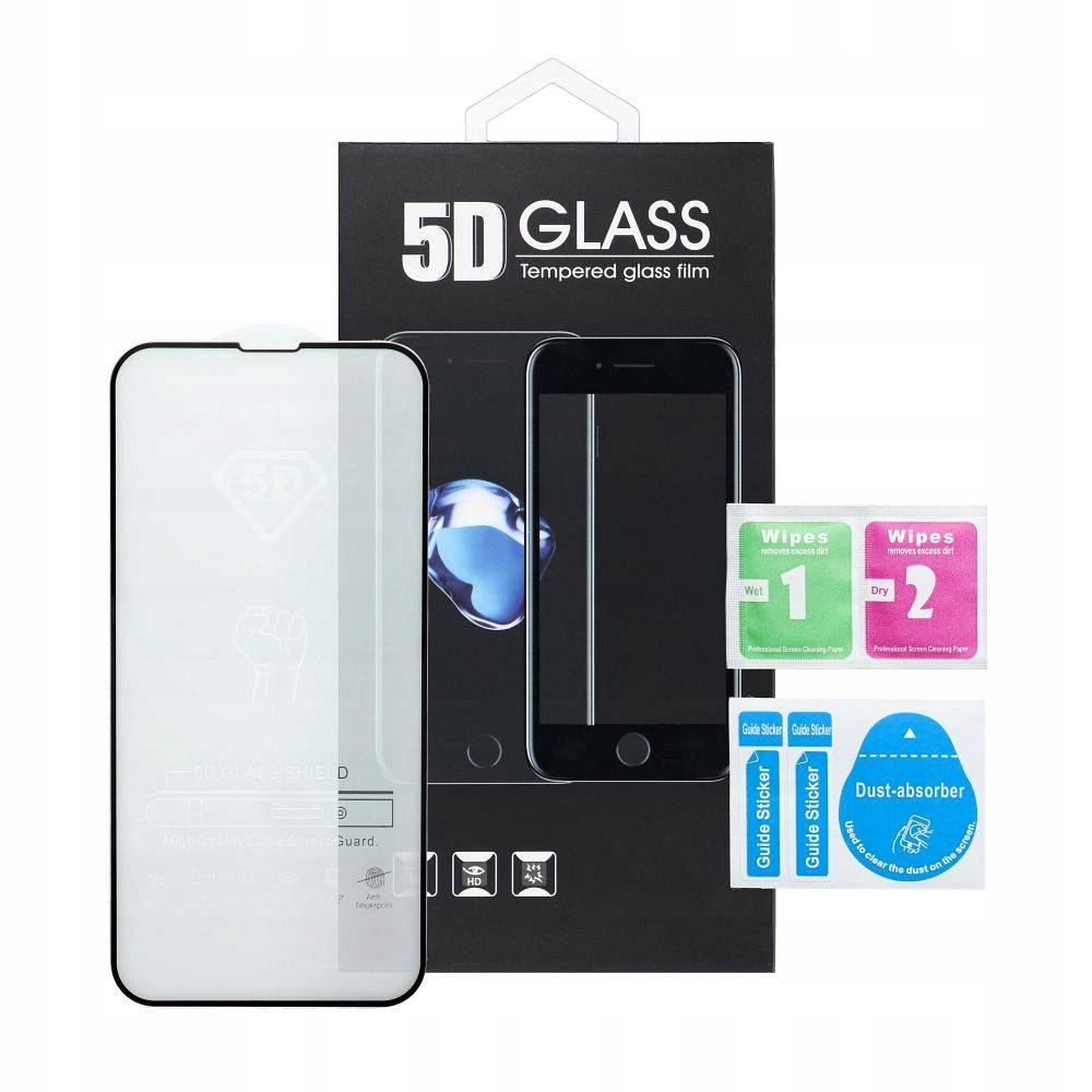 5D Full Glue Tempered Glass Do Xiaomi Redmi Note 13 4G Czarny