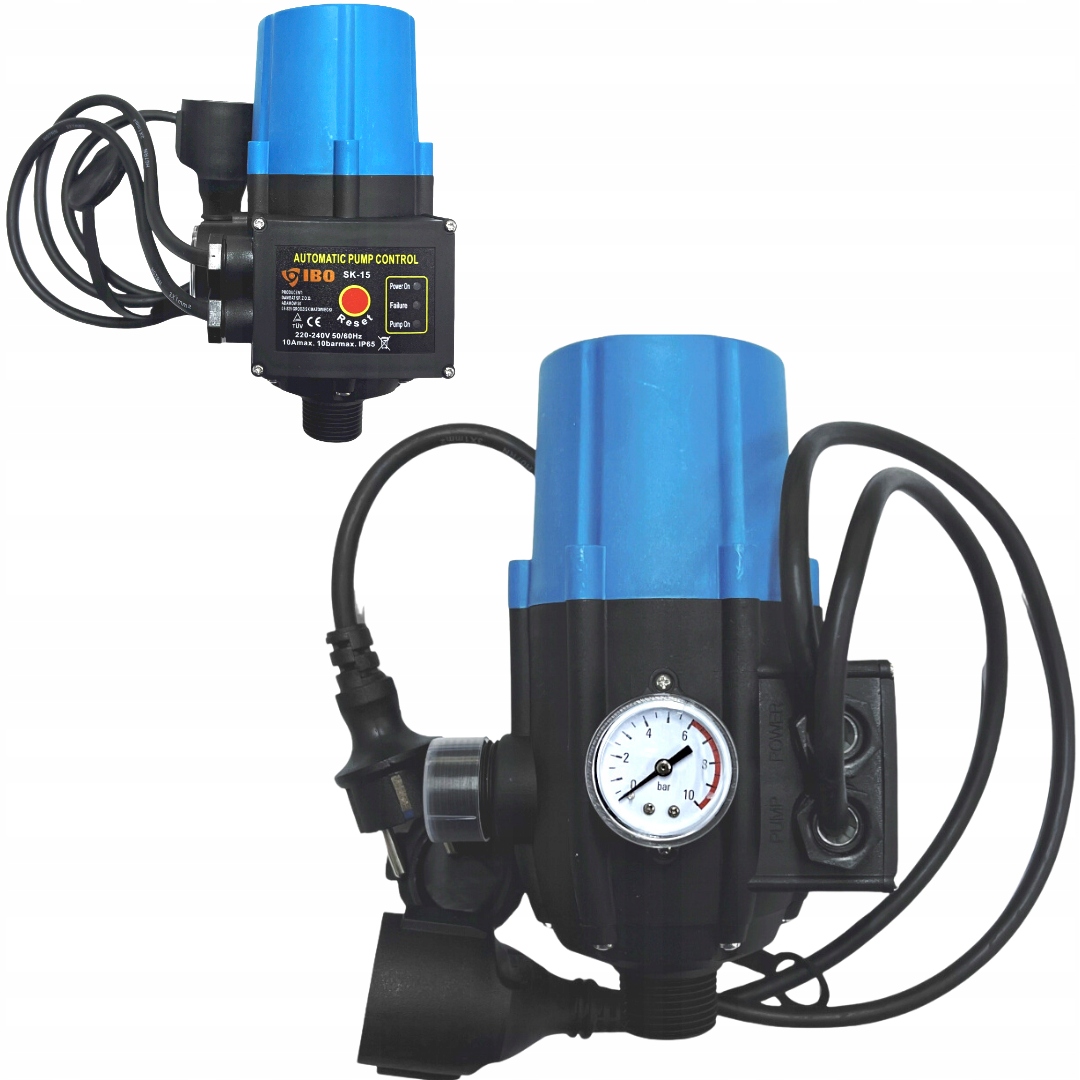 Włącznik Wyłącznik Ciśnieniowy Automat Do Pomp Wodnych Brio SK-15 Z Kablem