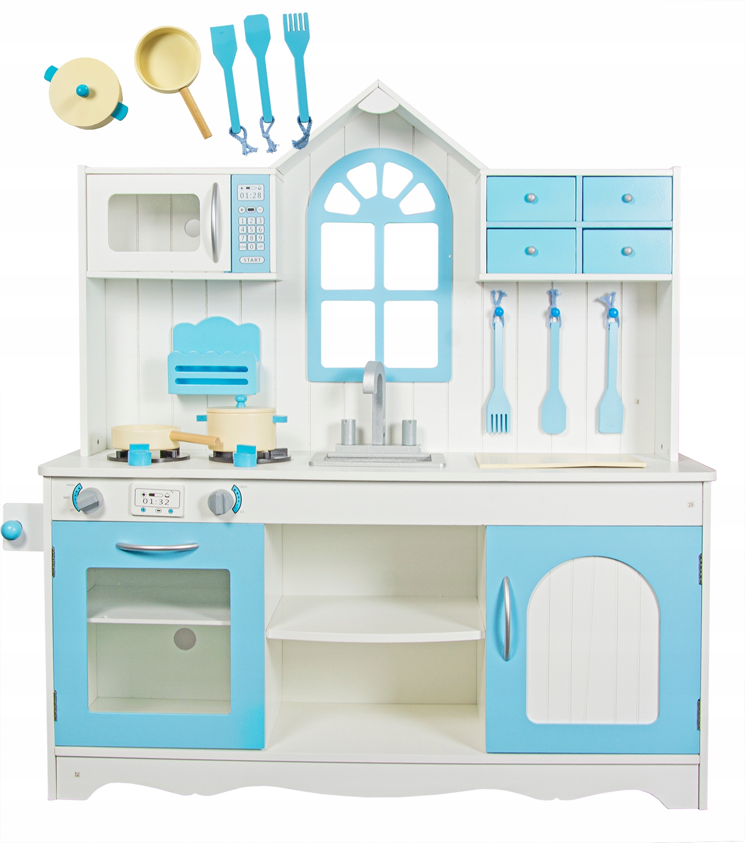 

Drewniana Kuchnia dla Dzieci Adrianna Duża Okienko