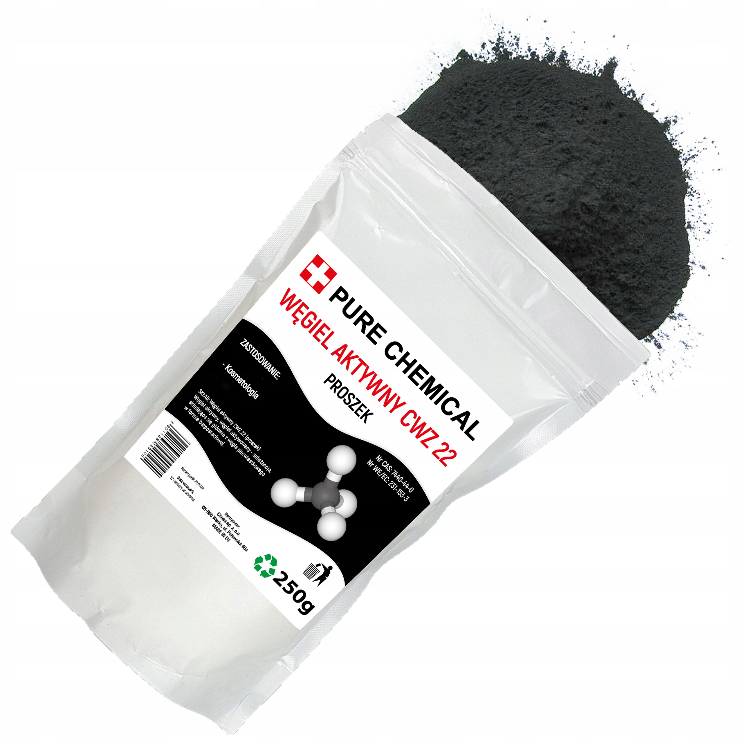 Порошок активированного угля 250г