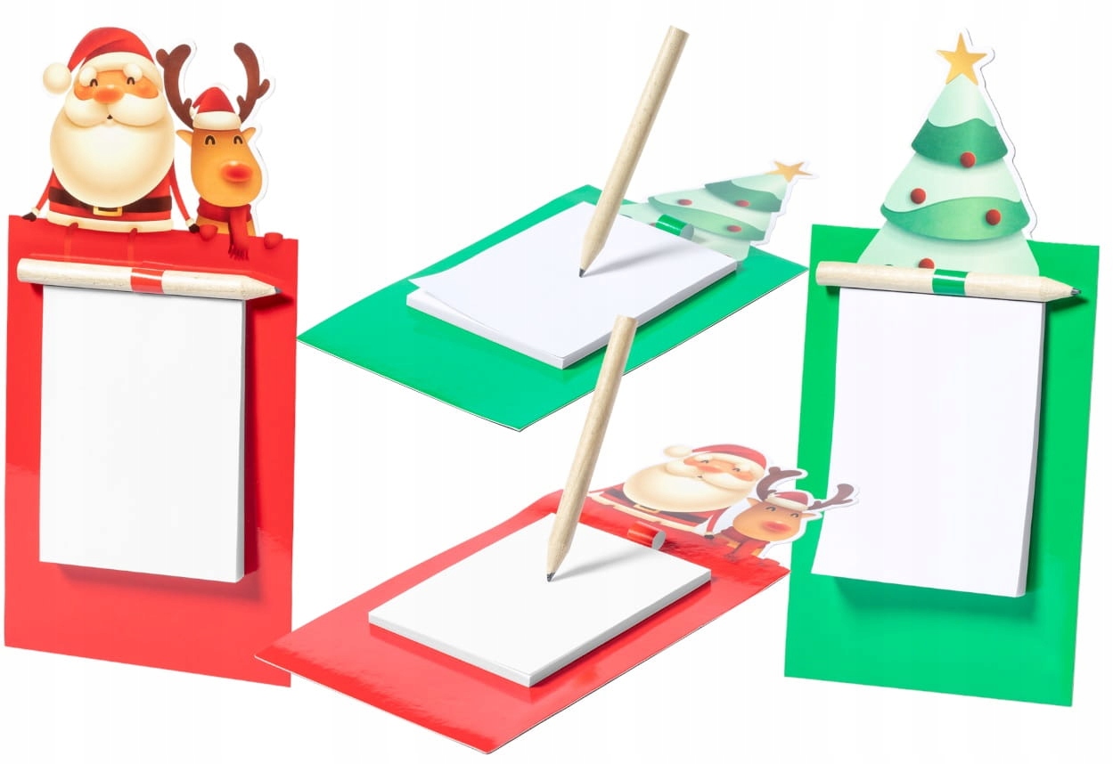 Notes magnetyczny Świąteczny Choinka - 40 kartek + ołówek na lodówkę Marka Anda