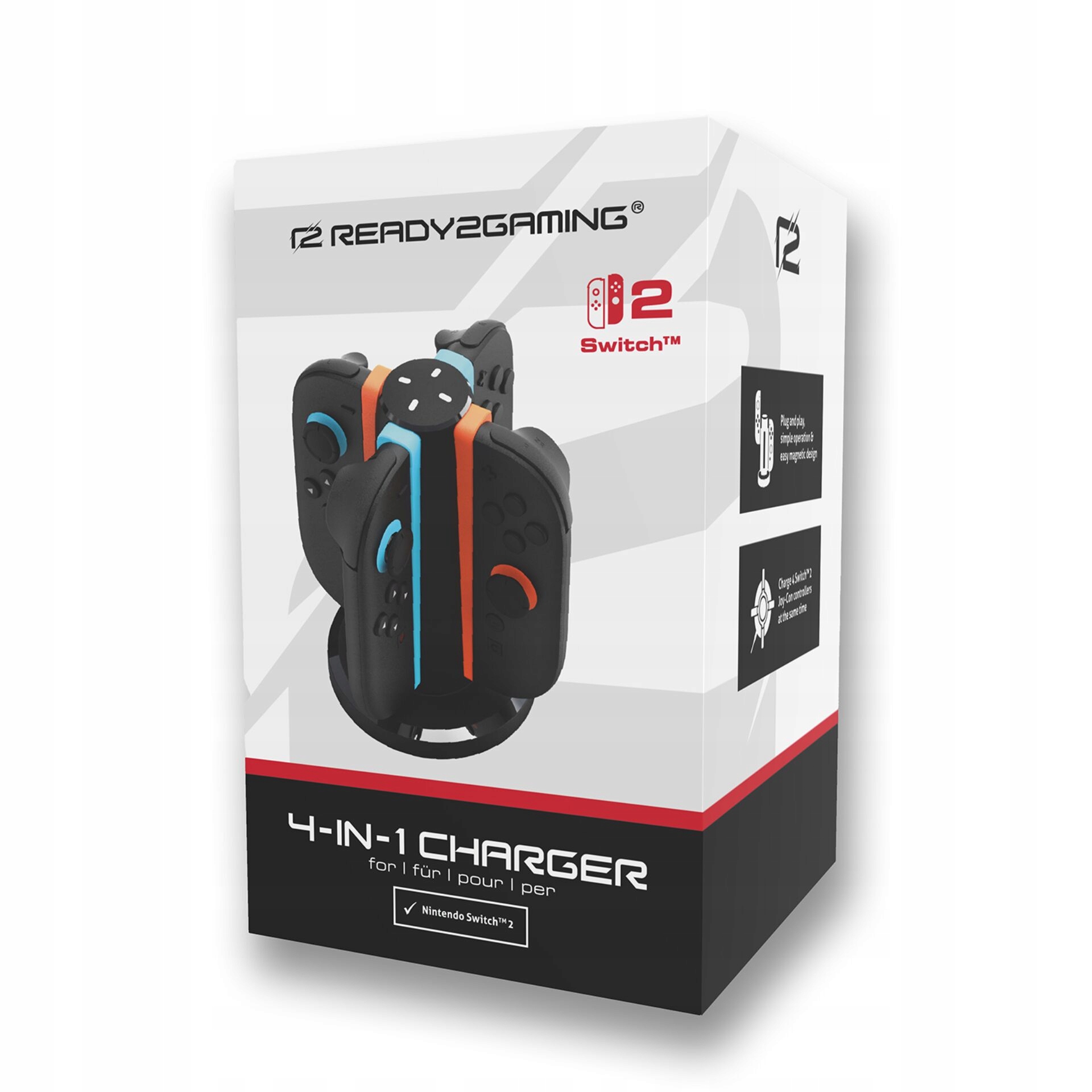 Ready2gaming Nintendo Switch 2 4 in 1 Ladowarka