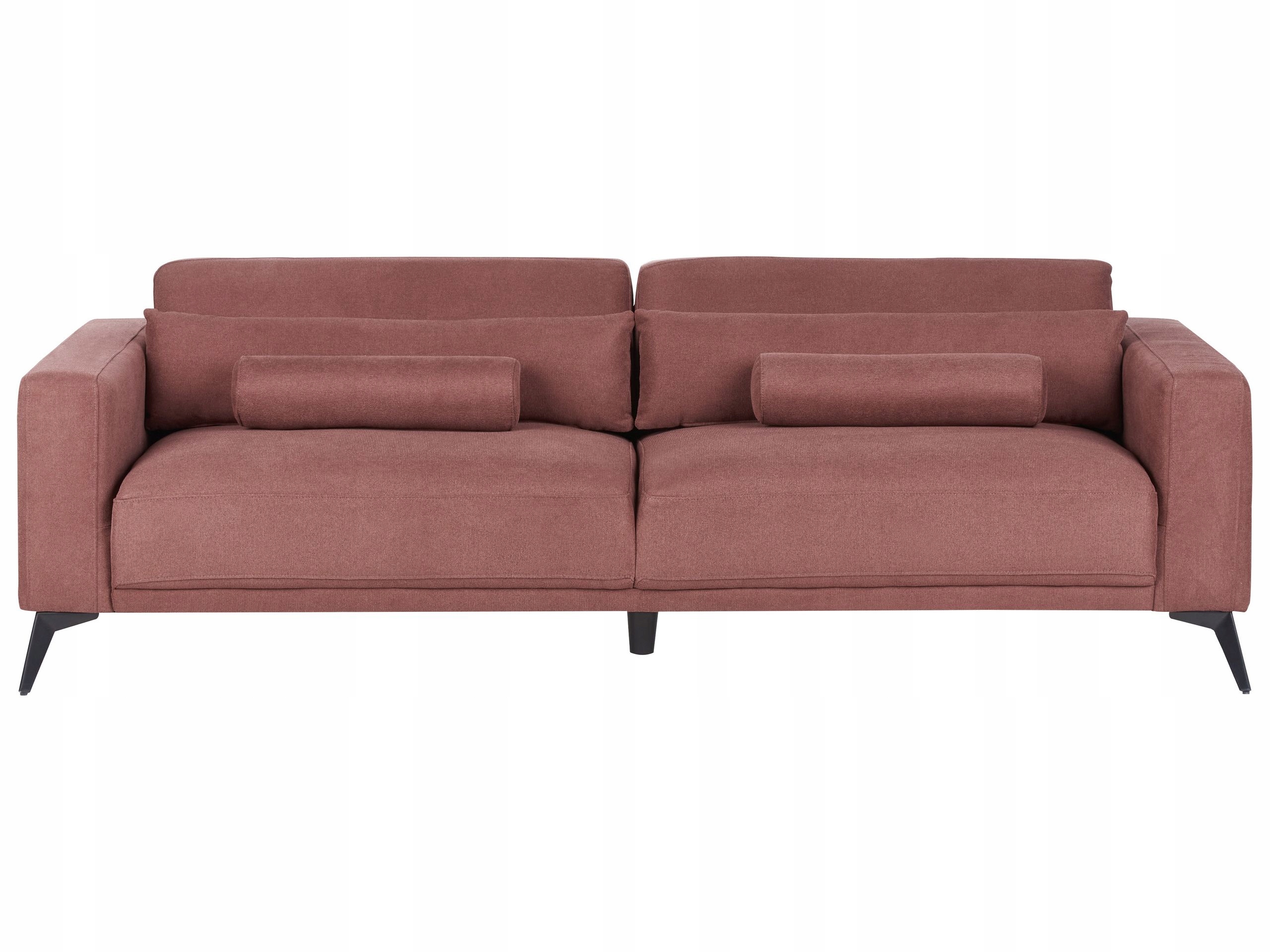 Sofa 3-osobowa regulowane oparcie burgundowa
