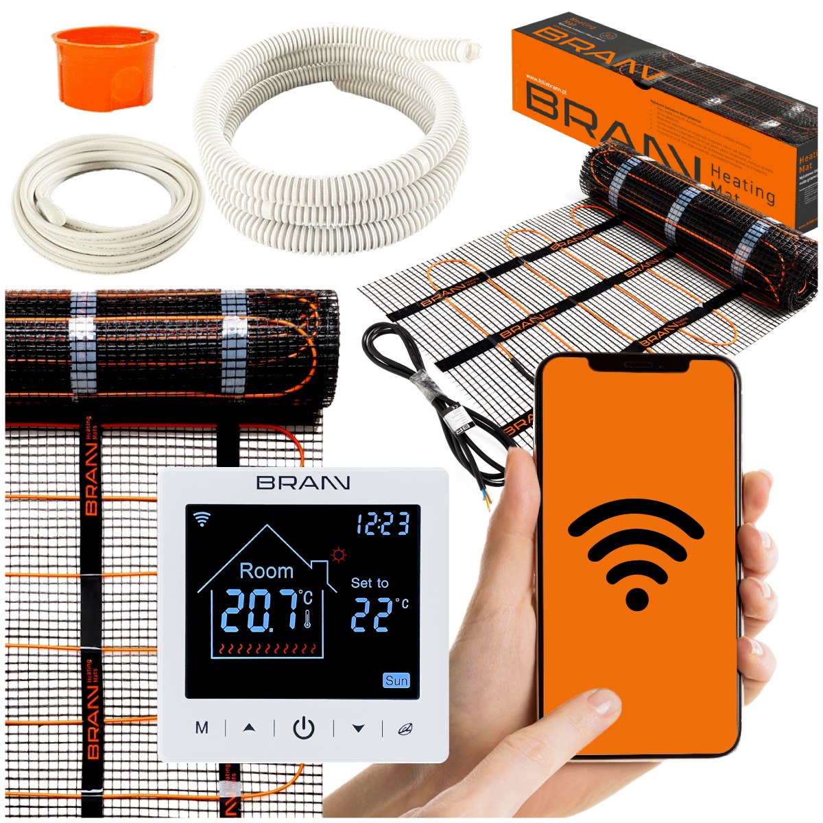 Vykurovacia podložka regulátor termostat 12m2 BC400-E White Wifi