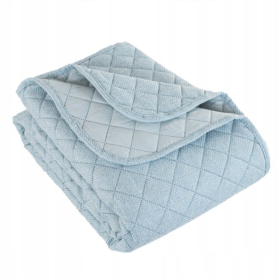 Dekorativní přehoz Molly 220 x 240 cm prošívaný, strukurní, světle modrý