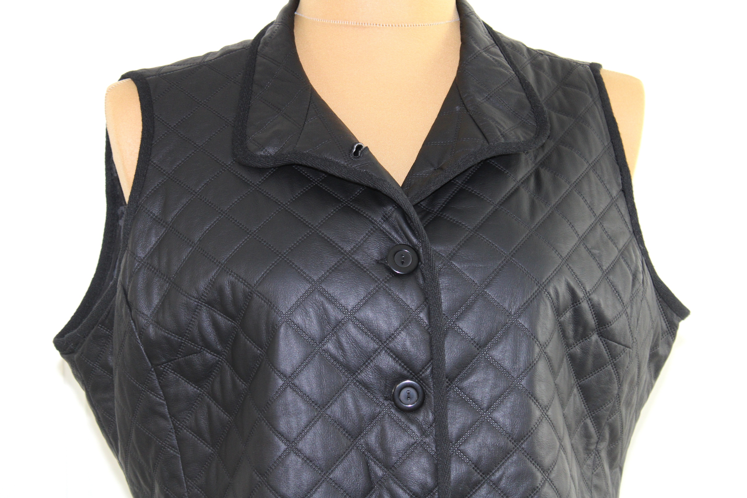 z2 Modna Czarna Damska Kamizelka Bezrękawnik 48 4XL Rozmiar 4XL