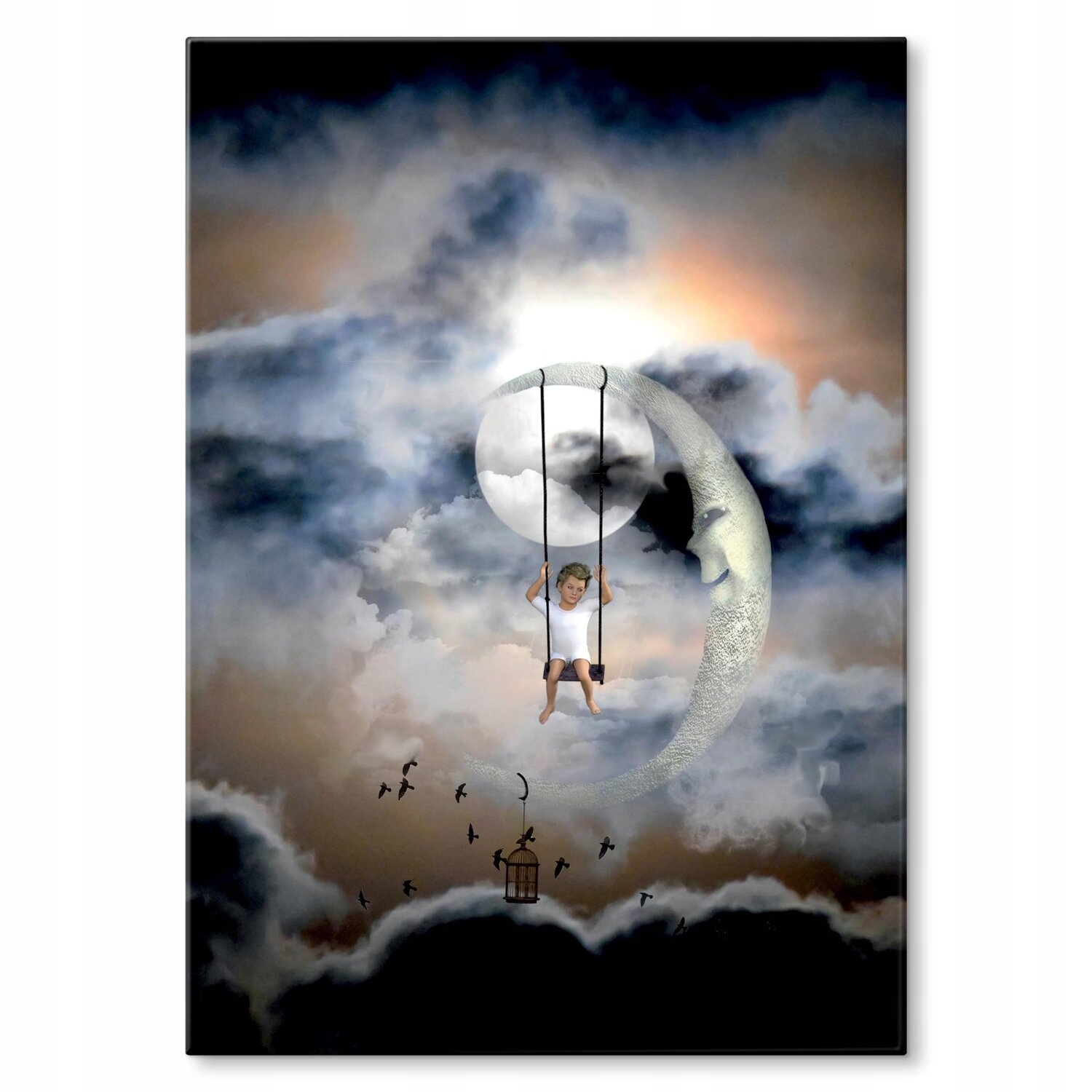 Kovový plakát Moon dream Dárek 30 x 42 cm