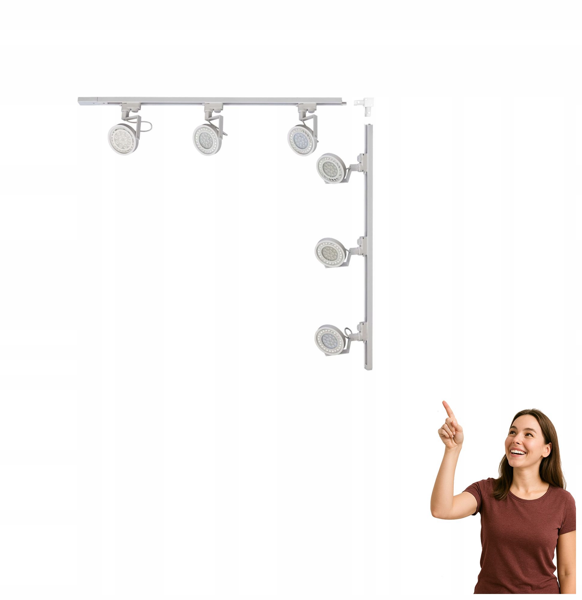 Sada L 1x1 m s reflektormi, 1-fázový biely vodič 3580 Zuma Line