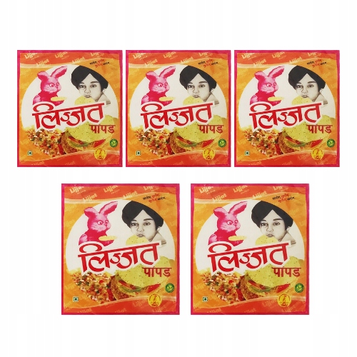 Lijjat Papad Papadum Moong (balíček 5 x 200 g)